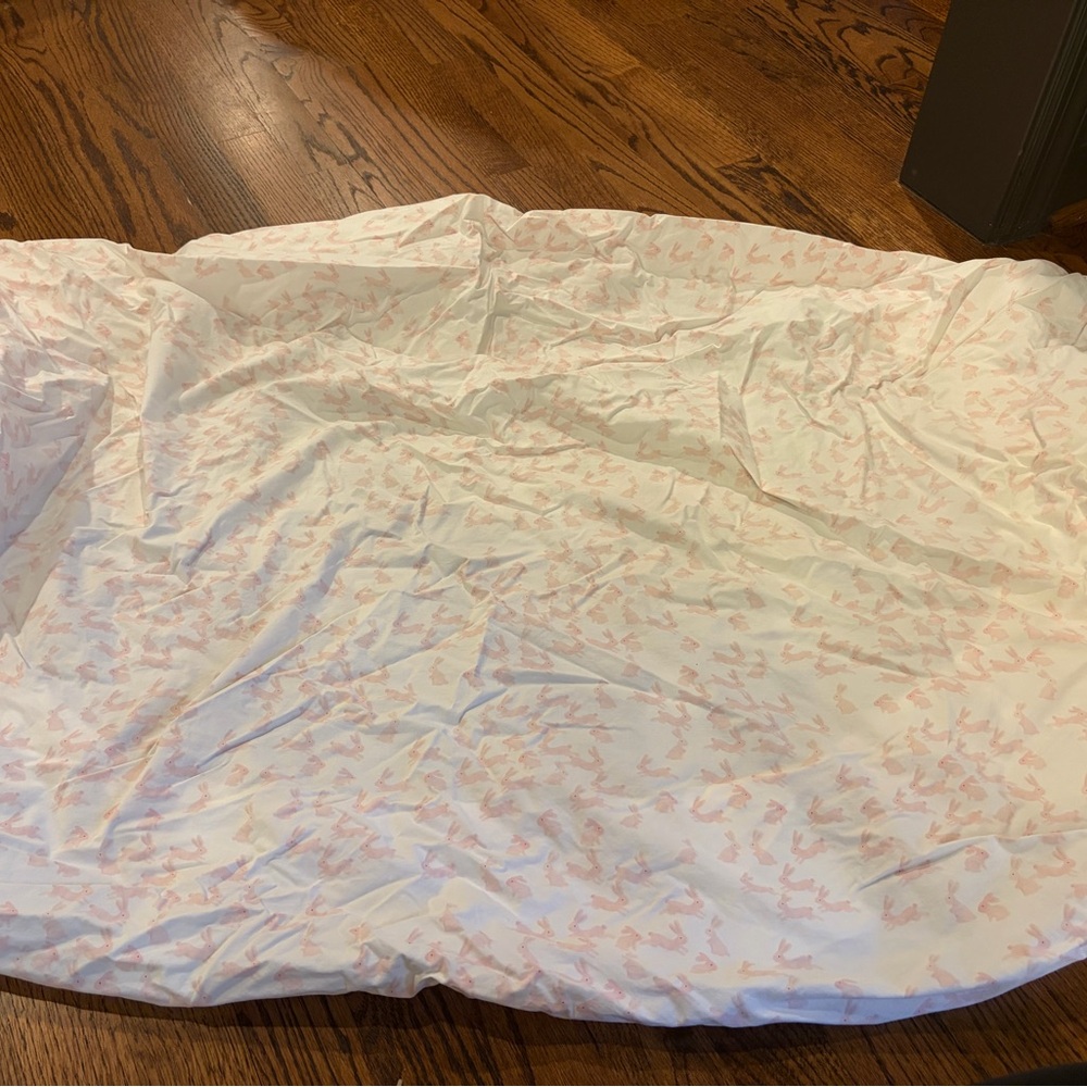 Pink bunny pottery barn crib sheet
